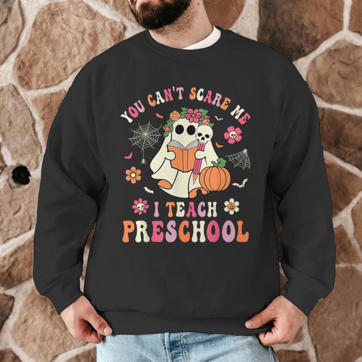 You Can't Scare Me I Teach Preschool Teacher Team Halloween Men Graphic Sweatshirt, novelty gifts, funny gifts