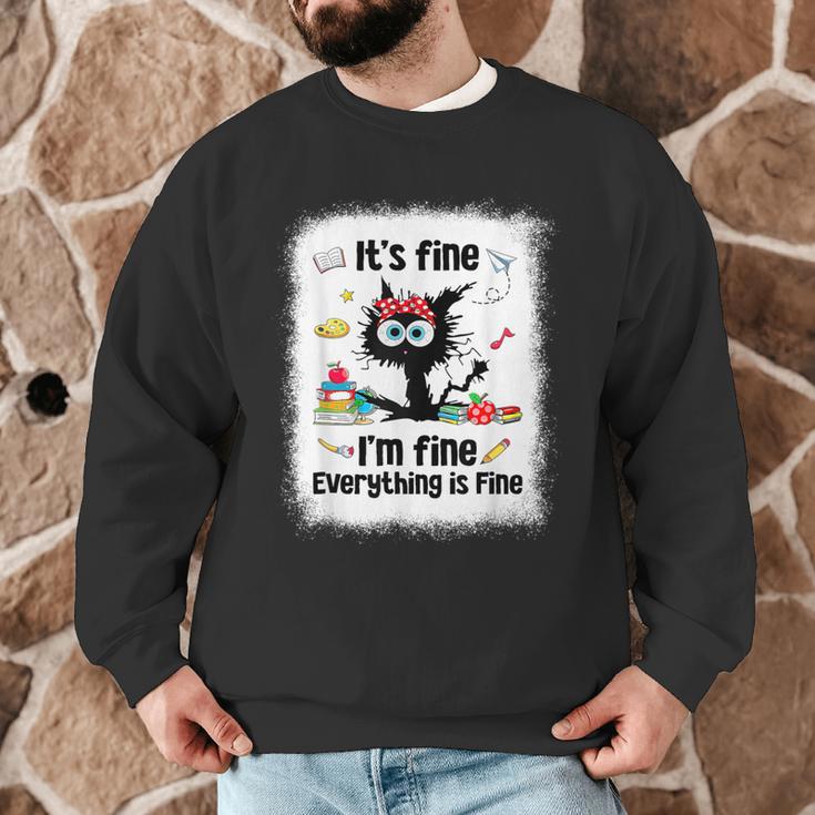 Cat It's Fine I'm Fine Everything Is Fine Teacher Life Men Graphic Sweatshirt, novelty gifts, funny gifts Cat It's Fine I'm Fine Everything Is Fine Teacher Life Men Graphic Sweatshirt, novelty gifts, funny gifts