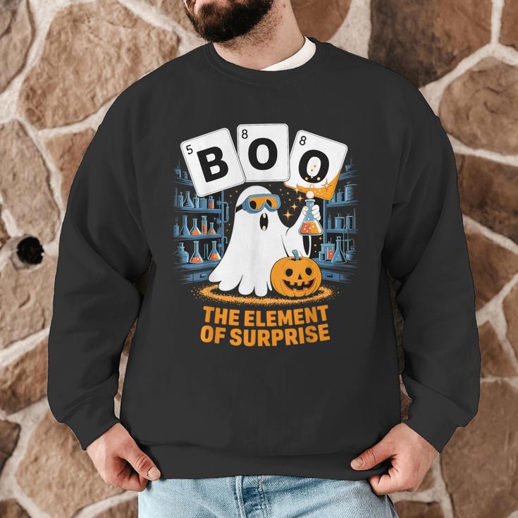 Chemistry Boo Ghost Element Of Surprise Science Teacher Tee Men Graphic Sweatshirt, novelty gifts, funny gifts