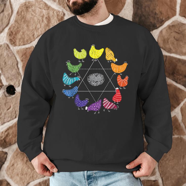 Chicken Themed Color Wheel Educational Art Teacher Artist Men Women Girls Kids Men Graphic Sweatshirt, novelty gifts, funny gifts Chicken Themed Color Wheel Educational Art Teacher Artist Men Women Girls Kids Men Graphic Sweatshirt, novelty gifts, funny gifts
