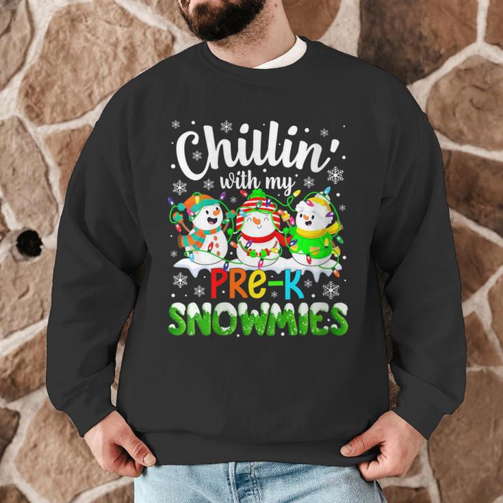 Chillin With My Pre-K Snowmies Christmas Teacher Xmas Men Graphic Sweatshirt, novelty gifts, funny gifts Chillin With My Pre-K Snowmies Christmas Teacher Xmas Men Graphic Sweatshirt, novelty gifts, funny gifts