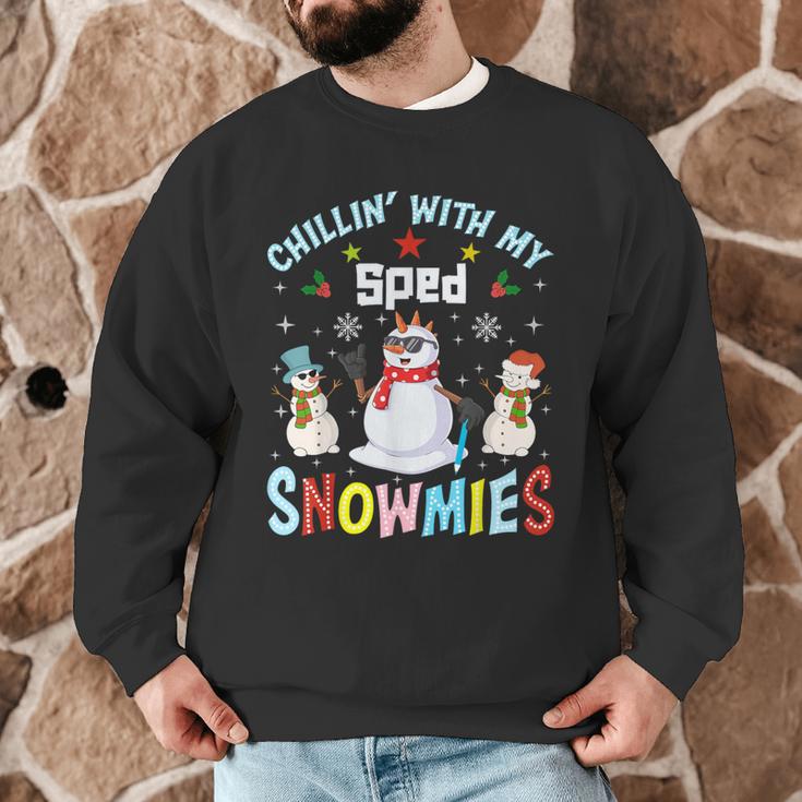 Chillin With My Sped Snowmies Teacher Student Christmas Men Graphic Sweatshirt, novelty gifts, funny gifts Chillin With My Sped Snowmies Teacher Student Christmas Men Graphic Sweatshirt, novelty gifts, funny gifts