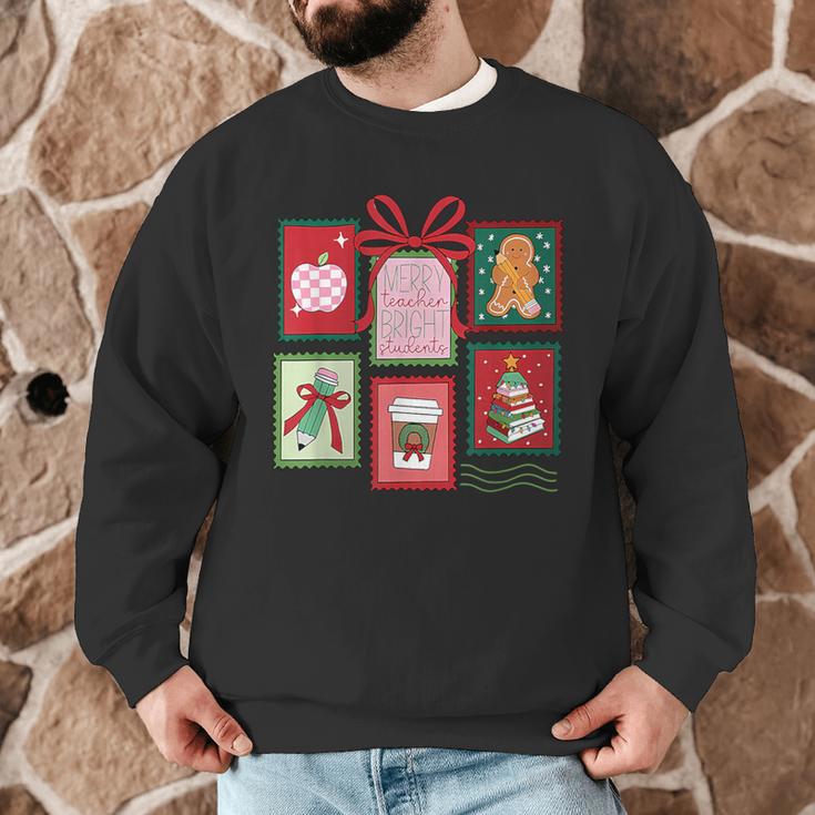 Christmas Teacher Stamps Men Graphic Sweatshirt, novelty gifts, funny gifts