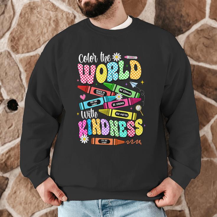 Color The World With Kindness Teacher Back To School Men Graphic Sweatshirt, novelty gifts, funny gifts Color The World With Kindness Teacher Back To School Men Graphic Sweatshirt, novelty gifts, funny gifts