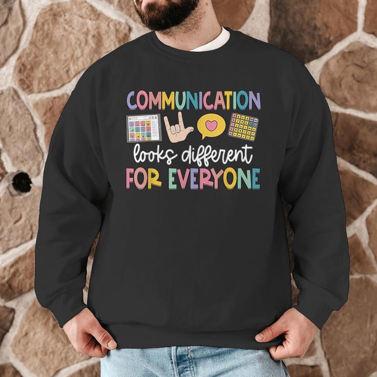 Communication Looks Different Tee Shirt Kids -Adults Teacher Animal Print Small Short Sleeve Classic Fit Crew Neck Polyester 100 Men Graphic Sweatshirt, novelty gifts, funny gifts