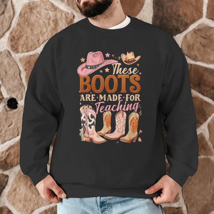 Cowboy Teacher These Boots Are Made-For Teaching School Men Graphic Sweatshirt, novelty gifts, funny gifts Cowboy Teacher These Boots Are Made-For Teaching School Men Graphic Sweatshirt, novelty gifts, funny gifts