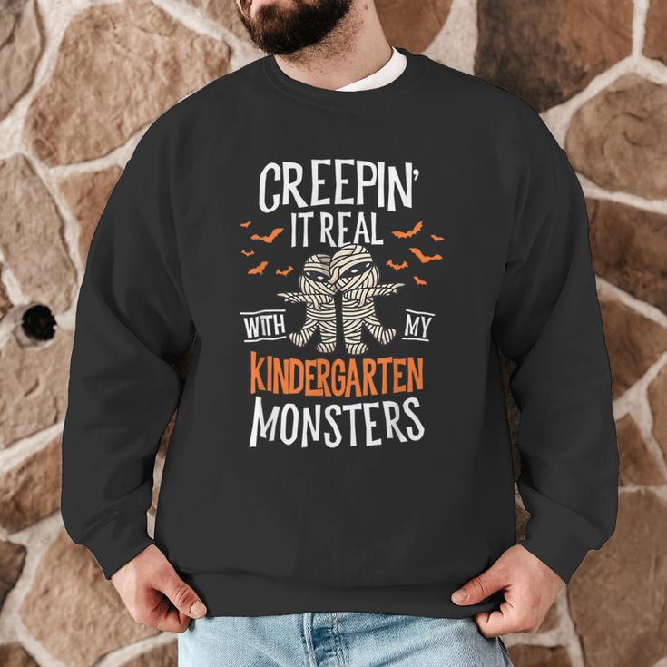 Creepin It Real Kindergarten Monsters Halloween Teacher Men Graphic Sweatshirt, novelty gifts, funny gifts Creepin It Real Kindergarten Monsters Halloween Teacher Men Graphic Sweatshirt, novelty gifts, funny gifts