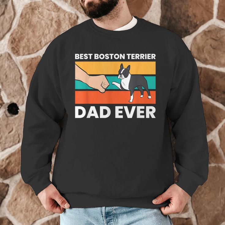 Cute Boston Terrier Best Boston Terrier Dad Ever Men Graphic Sweatshirt, novelty gifts, funny gifts