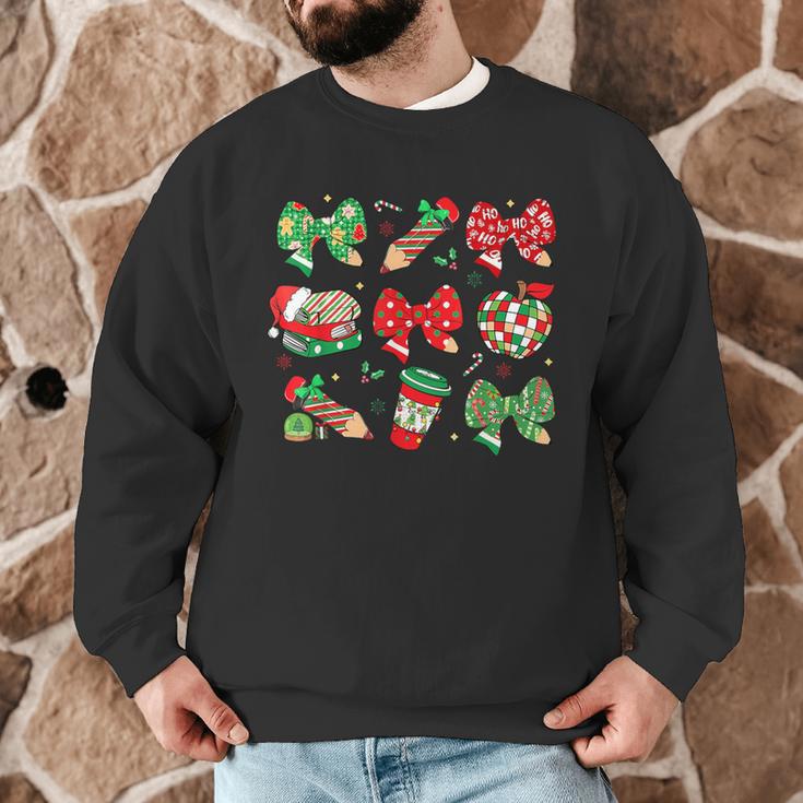 Cute Coquette Pencil Bow Christmas School Teacher Student Men Graphic Sweatshirt, novelty gifts, funny gifts Cute Coquette Pencil Bow Christmas School Teacher Student Men Graphic Sweatshirt, novelty gifts, funny gifts