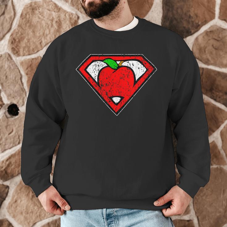 Cute Distressed Super Teacher Superhero Apple Shirt Men Graphic Sweatshirt, novelty gifts, funny gifts Cute Distressed Super Teacher Superhero Apple Shirt Men Graphic Sweatshirt, novelty gifts, funny gifts