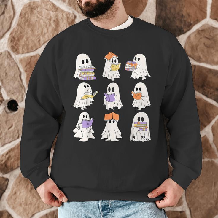Cute Ghost Reading Books Teacher Halloween Reading Men Women Kids Men Graphic Sweatshirt, novelty gifts, funny gifts Cute Ghost Reading Books Teacher Halloween Reading Men Women Kids Men Graphic Sweatshirt, novelty gifts, funny gifts