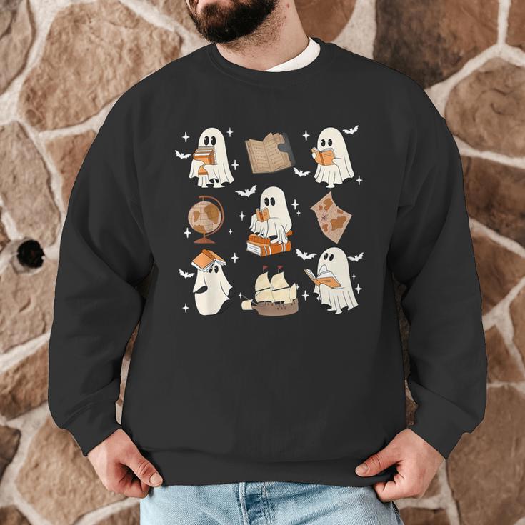 Cute Ghosts Reading Book Bookworm Halloween History Teacher Men Graphic Sweatshirt, novelty gifts, funny gifts Cute Ghosts Reading Book Bookworm Halloween History Teacher Men Graphic Sweatshirt, novelty gifts, funny gifts