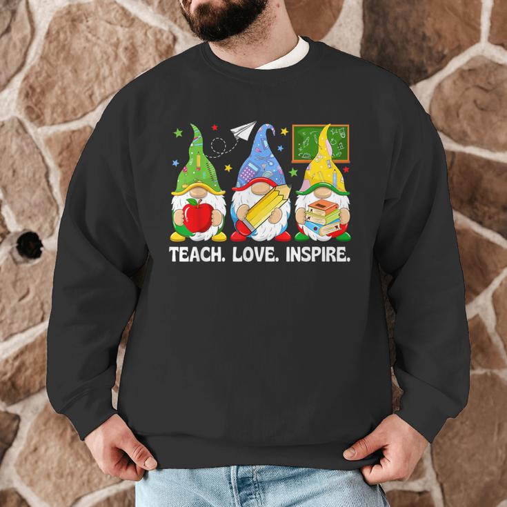 Cute Gnomes Teach Love And Inspire Back To School Teacher Men Graphic Sweatshirt, novelty gifts, funny gifts Cute Gnomes Teach Love And Inspire Back To School Teacher Men Graphic Sweatshirt, novelty gifts, funny gifts