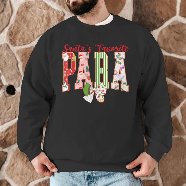Cute Santas Favorite Para Christmas Paraprofessional Teacher Men Graphic Sweatshirt, novelty gifts, funny gifts