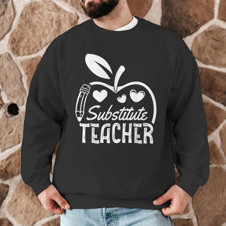 Cute Substitute Teacher Appreciation Men Women Men Graphic Sweatshirt, novelty gifts, funny gifts