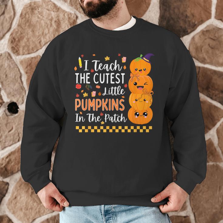 Cute Teacher Halloween For Women Men Teacher Pumpkin Men Graphic Sweatshirt, novelty gifts, funny gifts