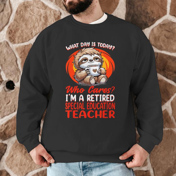 What Day Is Today Retired Special Education Teacher Men Graphic Sweatshirt, novelty gifts, funny gifts What Day Is Today Retired Special Education Teacher Men Graphic Sweatshirt, novelty gifts, funny gifts