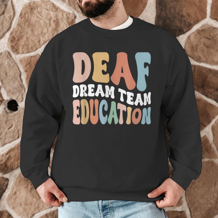 Deaf Dream Team Education Deaf Education Teacher Men Graphic Sweatshirt, novelty gifts, funny gifts Deaf Dream Team Education Deaf Education Teacher Men Graphic Sweatshirt, novelty gifts, funny gifts