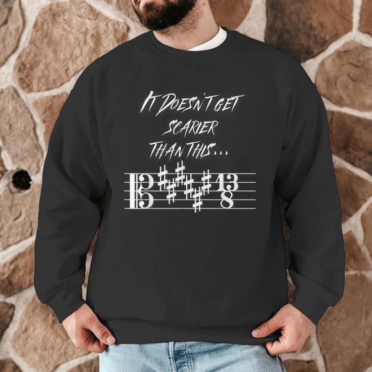 It Doesn't Get Scarier Halloween Music Teacher Costume For Men Women Men Graphic Sweatshirt, novelty gifts, funny gifts