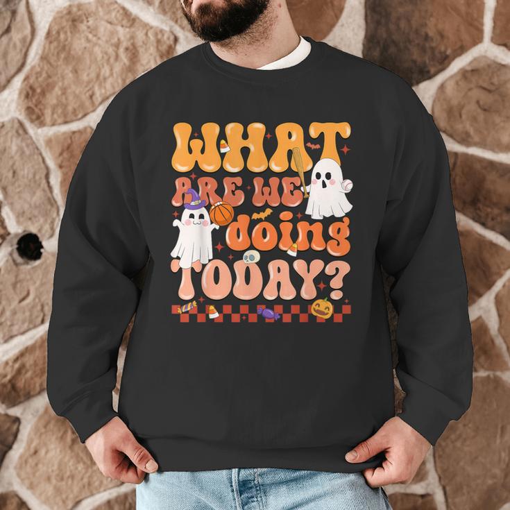 What Are We Doing Today Halloween PE Spooky Teacher Men Graphic Sweatshirt, novelty gifts, funny gifts What Are We Doing Today Halloween PE Spooky Teacher Men Graphic Sweatshirt, novelty gifts, funny gifts