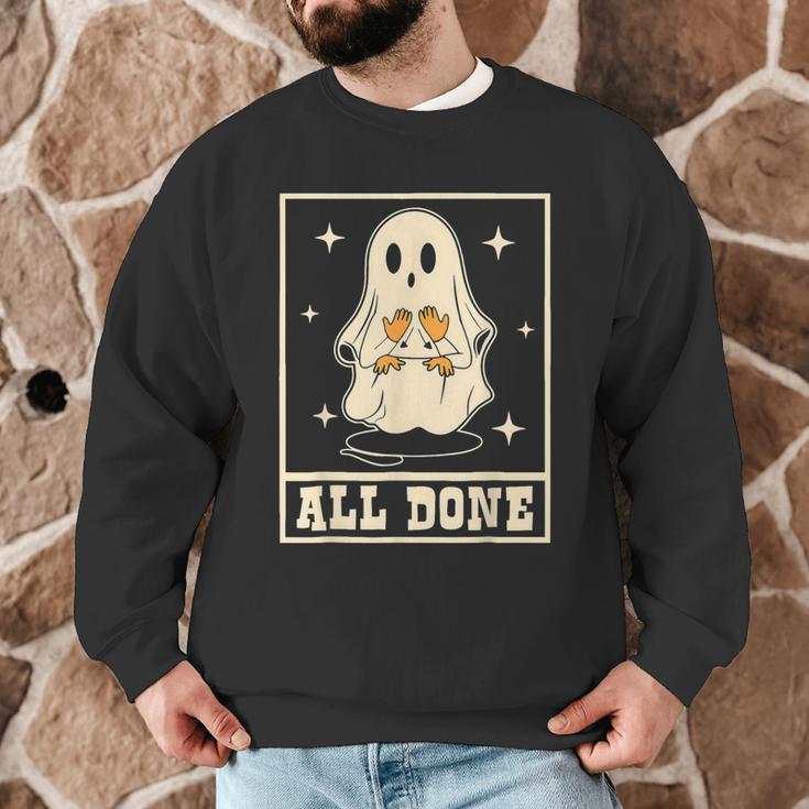 All Done Sign Language Ghost Speech Pathology Teacher Men Graphic Sweatshirt, novelty gifts, funny gifts All Done Sign Language Ghost Speech Pathology Teacher Men Graphic Sweatshirt, novelty gifts, funny gifts