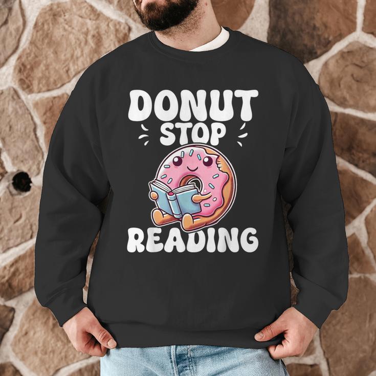 Donut Stop Reading Kawaii Teacher Preschool Kindergarten Men Graphic Sweatshirt, novelty gifts, funny gifts