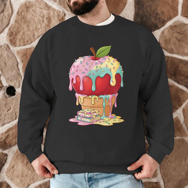 Dripping Apple Ice Cream Cone Cute Teacher Appreciation Men Graphic Sweatshirt, novelty gifts, funny gifts Dripping Apple Ice Cream Cone Cute Teacher Appreciation Men Graphic Sweatshirt, novelty gifts, funny gifts