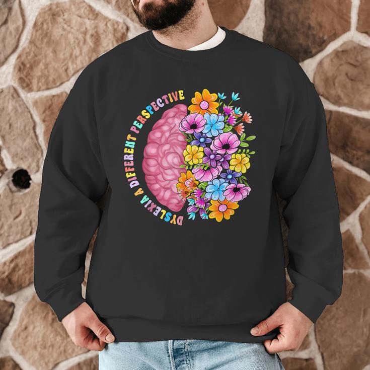 Dyslexia Different Perspective Reading Brain Floral Teacher Men Graphic Sweatshirt, novelty gifts, funny gifts Dyslexia Different Perspective Reading Brain Floral Teacher Men Graphic Sweatshirt, novelty gifts, funny gifts