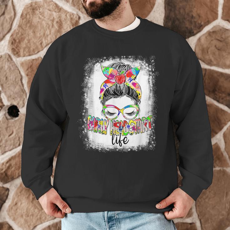 Early Head Start Life Messy Bun Back To School Teacher Women Men Graphic Sweatshirt, novelty gifts, funny gifts Early Head Start Life Messy Bun Back To School Teacher Women Men Graphic Sweatshirt, novelty gifts, funny gifts