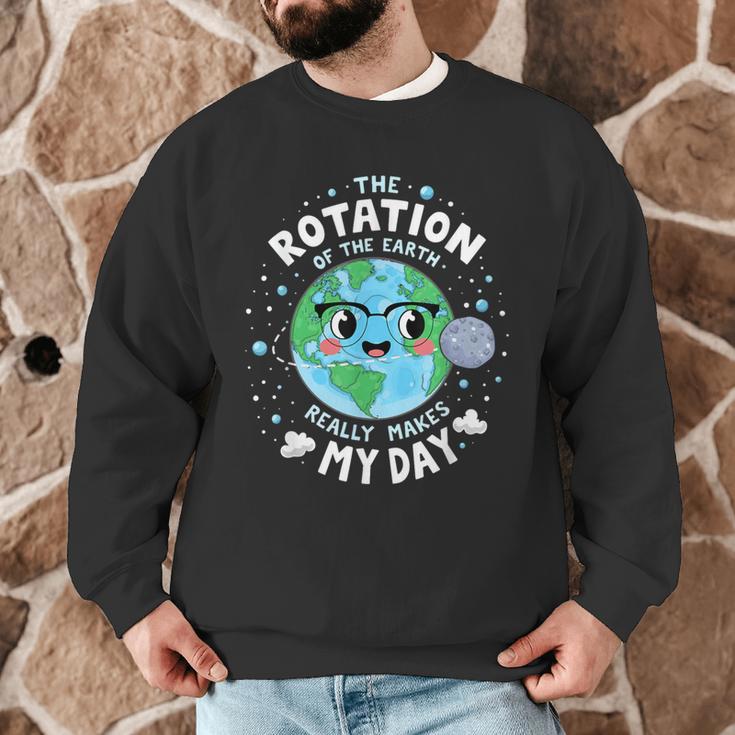 Earth Day Rotation Of The Earth Makes My Day Science Teacher Men Graphic Sweatshirt, novelty gifts, funny gifts