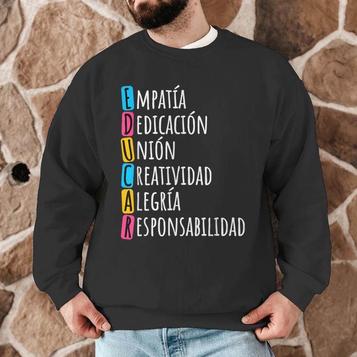 Educar Bilingual Spanish Teacher Men Graphic Sweatshirt, novelty gifts, funny gifts