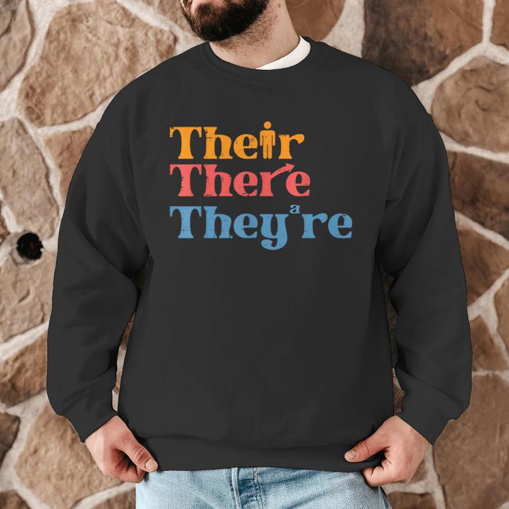 English Teacher Their There Theyre Grammar Men Women Men Graphic Sweatshirt, novelty gifts, funny gifts