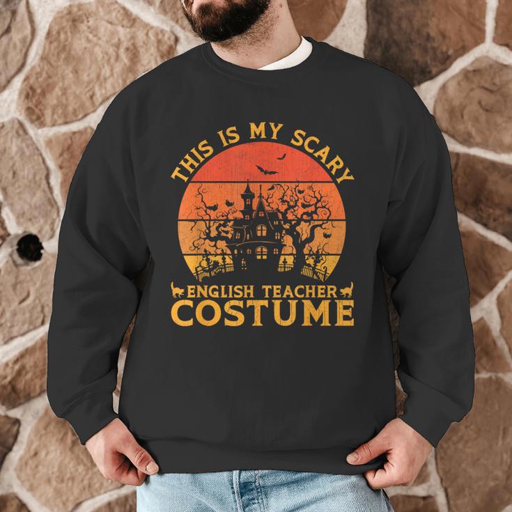 English Teacher Matching This Is My Scary Halloween Costume Men Graphic Sweatshirt, novelty gifts, funny gifts