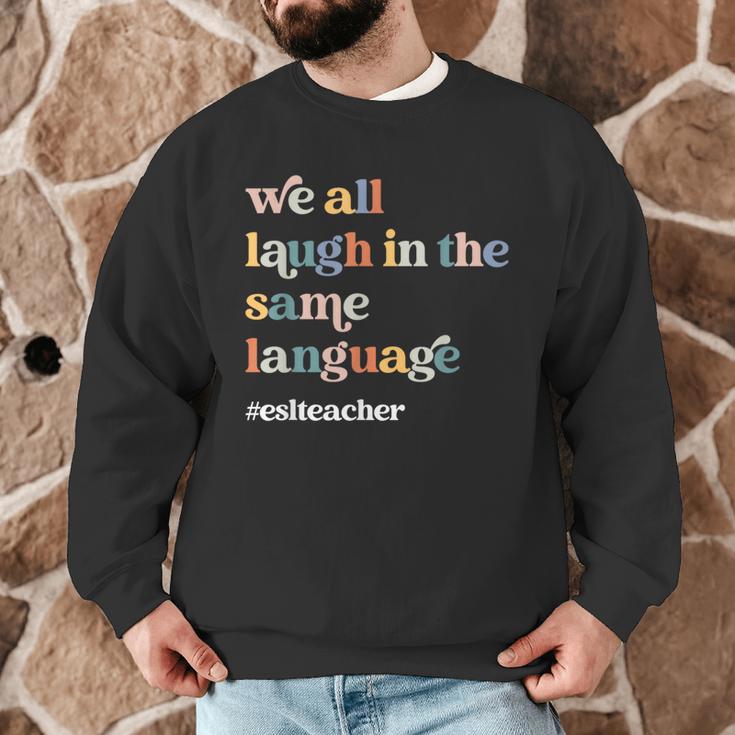 ESL Teacher ESOL Student Cute Retro Back To School First Day Men Graphic Sweatshirt, novelty gifts, funny gifts