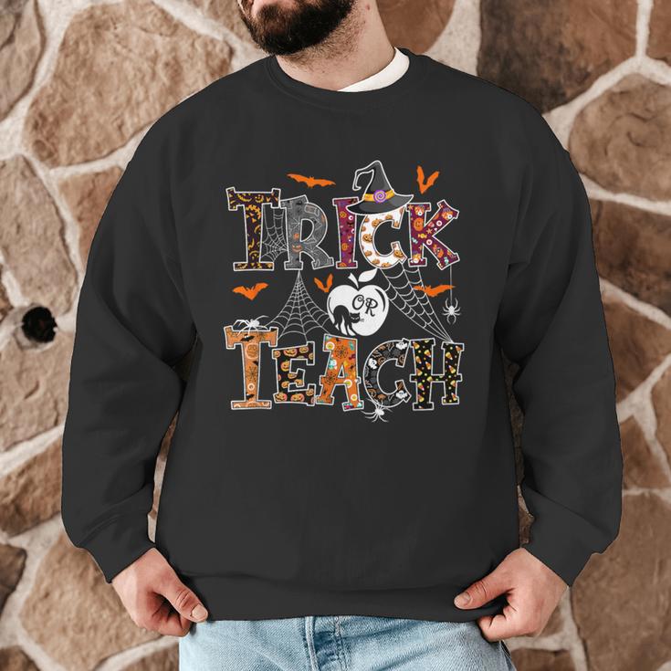 Fall Holiday Themed Thanksgiving Halloween Teacher Trick Or Men Graphic Sweatshirt, novelty gifts, funny gifts