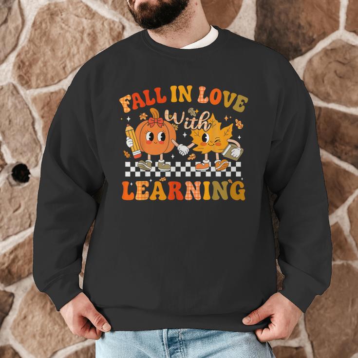 Fall In Love With Learning Autumn Pumpkin Fall Teacher Kids Men Graphic Sweatshirt, novelty gifts, funny gifts Fall In Love With Learning Autumn Pumpkin Fall Teacher Kids Men Graphic Sweatshirt, novelty gifts, funny gifts