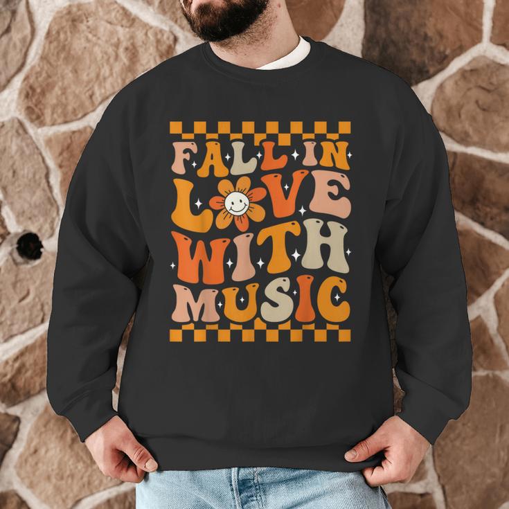 Fall In Love With Music Groovy Thanksgiving Music Teacher Men Women Girls Kids Men Graphic Sweatshirt, novelty gifts, funny gifts Fall In Love With Music Groovy Thanksgiving Music Teacher Men Women Girls Kids Men Graphic Sweatshirt, novelty gifts, funny gifts