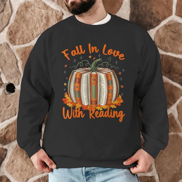 Fall In Love With Reading Pumpkin Autumn Librarians Teacher Men Graphic Sweatshirt, novelty gifts, funny gifts Fall In Love With Reading Pumpkin Autumn Librarians Teacher Men Graphic Sweatshirt, novelty gifts, funny gifts