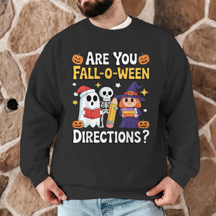 Are You Fall O Ween Directions Halloween Teacher Ghost Men Graphic Sweatshirt, novelty gifts, funny gifts Are You Fall O Ween Directions Halloween Teacher Ghost Men Graphic Sweatshirt, novelty gifts, funny gifts