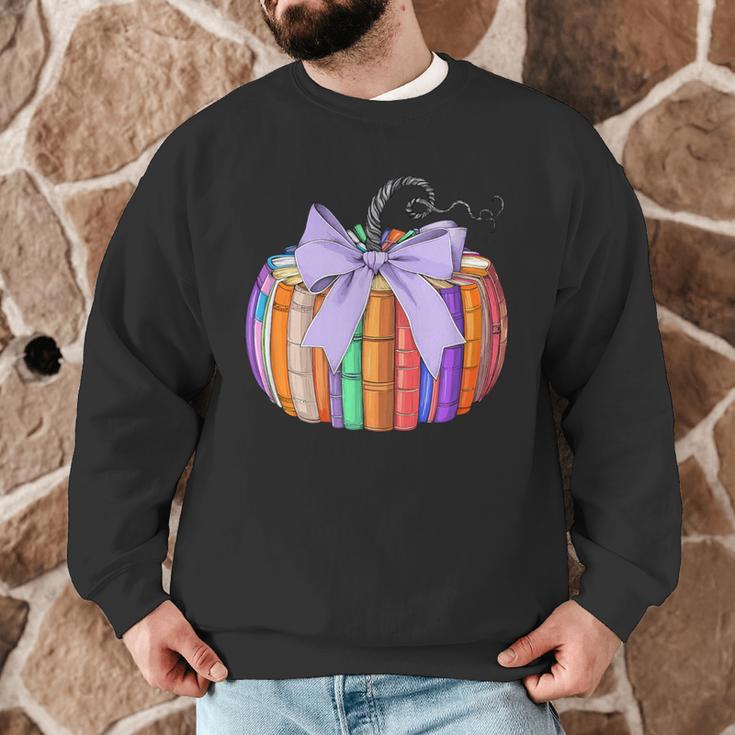 Fall Pumpkin Books Lover Halloween Teacher Teaching Staff Men Graphic Sweatshirt, novelty gifts, funny gifts
