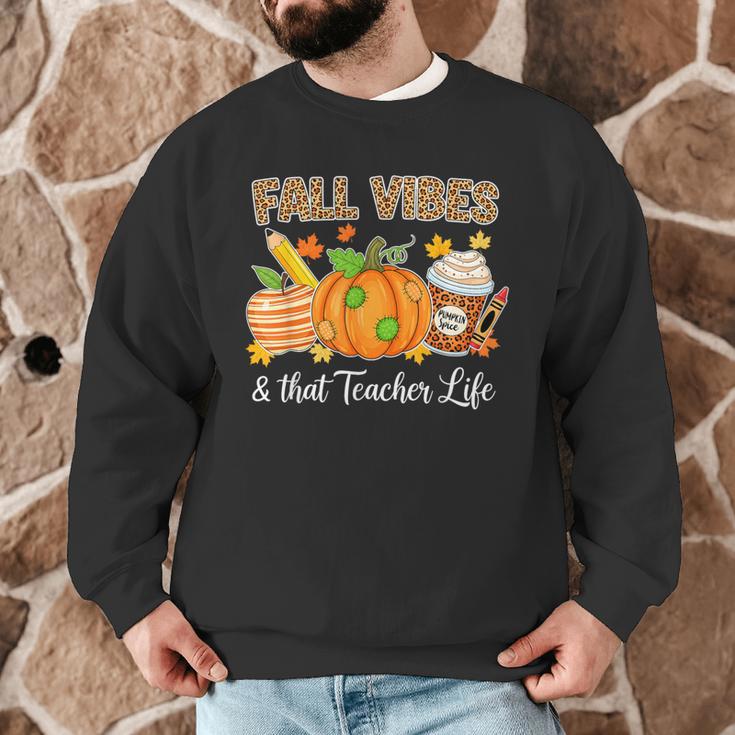 Fall Vibes And That Teacher Life Autumn Thanksgiving Men Graphic Sweatshirt, novelty gifts, funny gifts Fall Vibes And That Teacher Life Autumn Thanksgiving Men Graphic Sweatshirt, novelty gifts, funny gifts