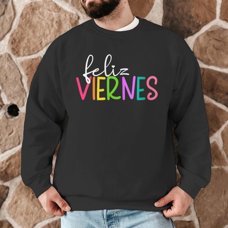 Feliz Viernes Happy Friday Spanish Teacher Friday Spanish Sp Men Graphic Sweatshirt, novelty gifts, funny gifts