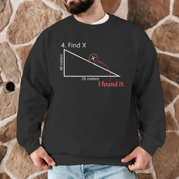 Find X Math Teacher Graphic Sarcastic Novelty Dad Joke Men Graphic Sweatshirt, novelty gifts, funny gifts