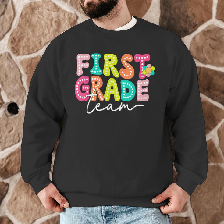 First Grade Team Teacher Back To School 1st Grade Squad Kids Men Graphic Sweatshirt, novelty gifts, funny gifts