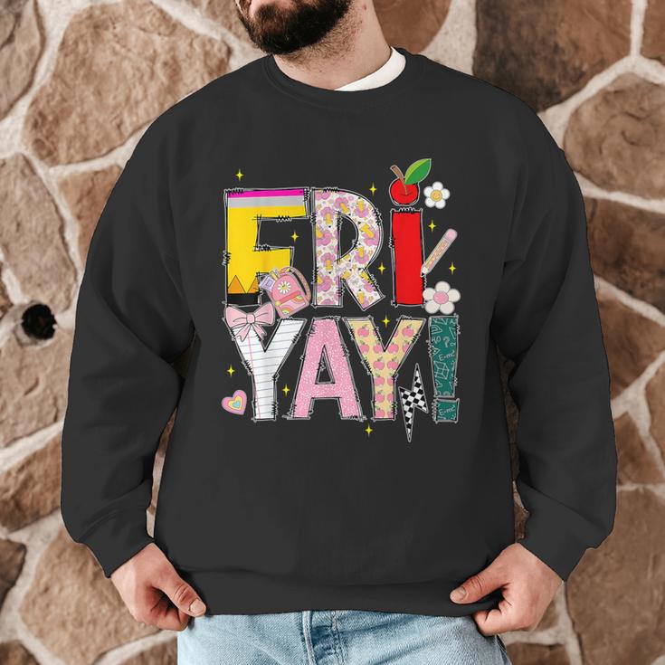 Fri-Yay Happy Friday Lovers Teacher Weekend Women Men Graphic Sweatshirt, novelty gifts, funny gifts Fri-Yay Happy Friday Lovers Teacher Weekend Women Men Graphic Sweatshirt, novelty gifts, funny gifts