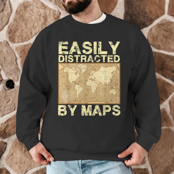 Geography Teacher Easily Distracted By Maps Men Graphic Sweatshirt, novelty gifts, funny gifts Geography Teacher Easily Distracted By Maps Men Graphic Sweatshirt, novelty gifts, funny gifts