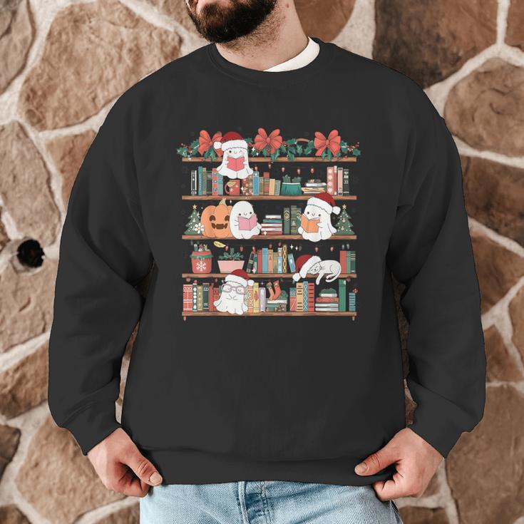 Ghost Christmas Reading Book Lover Library Christmas Teacher Men Graphic Sweatshirt, novelty gifts, funny gifts Ghost Christmas Reading Book Lover Library Christmas Teacher Men Graphic Sweatshirt, novelty gifts, funny gifts
