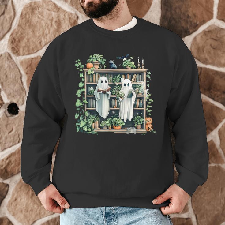 Ghost Plant Library Halloween Reading Books Teacher Vintage Men Graphic Sweatshirt, novelty gifts, funny gifts Ghost Plant Library Halloween Reading Books Teacher Vintage Men Graphic Sweatshirt, novelty gifts, funny gifts