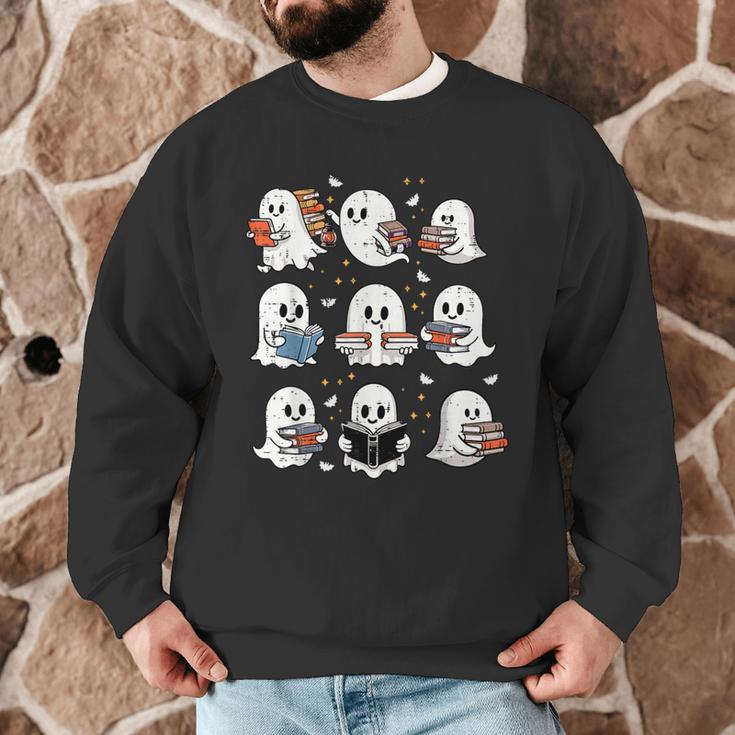Ghosts With Books Library Halloween Men Women Kids Teacher Men Graphic Sweatshirt, novelty gifts, funny gifts Ghosts With Books Library Halloween Men Women Kids Teacher Men Graphic Sweatshirt, novelty gifts, funny gifts