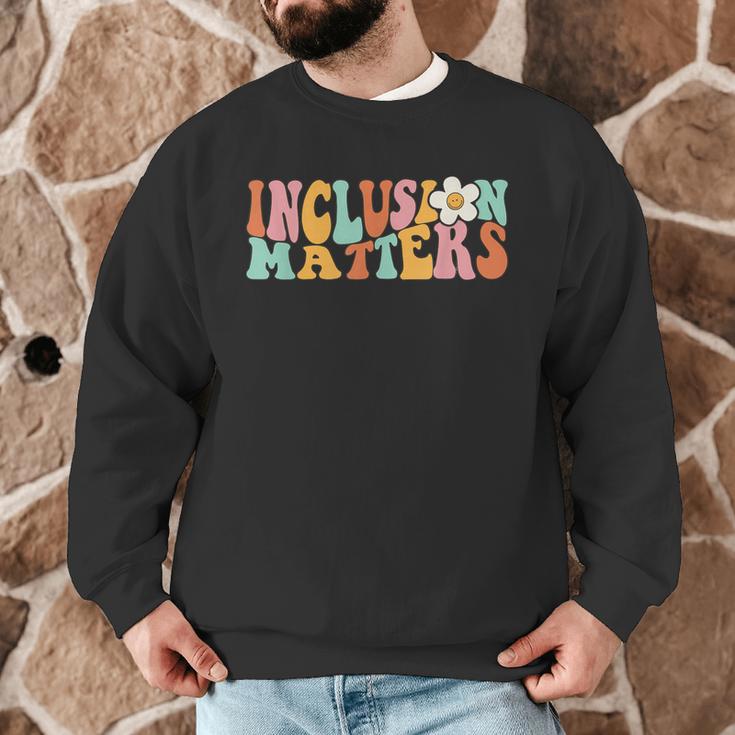 Gnoovy Vintage Inclusion Matters Special Education Teacher Men Graphic Sweatshirt, novelty gifts, funny gifts Gnoovy Vintage Inclusion Matters Special Education Teacher Men Graphic Sweatshirt, novelty gifts, funny gifts